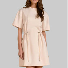 Load image into Gallery viewer, Elan Short Sleeve Crewkneck Dress-Stone