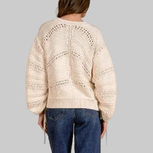 Load image into Gallery viewer, Elan Drawstring Sleeve Sweater-Off White