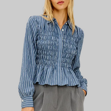 Load image into Gallery viewer, Rails Bradshaw Shirt- Washed Indigo Stripe