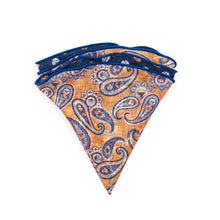 Load image into Gallery viewer, Edward Armah Pocket Circle-Orange/Royal Paisley