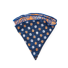 Load image into Gallery viewer, Edward Armah Pocket Circle-Orange/Royal Paisley