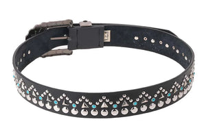 Muchette Lazaro Studded Belt- Turquoise/Black