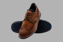 Load image into Gallery viewer, Martin Dingman Countryaire Suede Wingtip- French Roast
