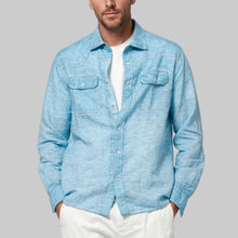 Load image into Gallery viewer, Ploumanac'h Austin Two Pocket Western Sportshirt-Egeo
