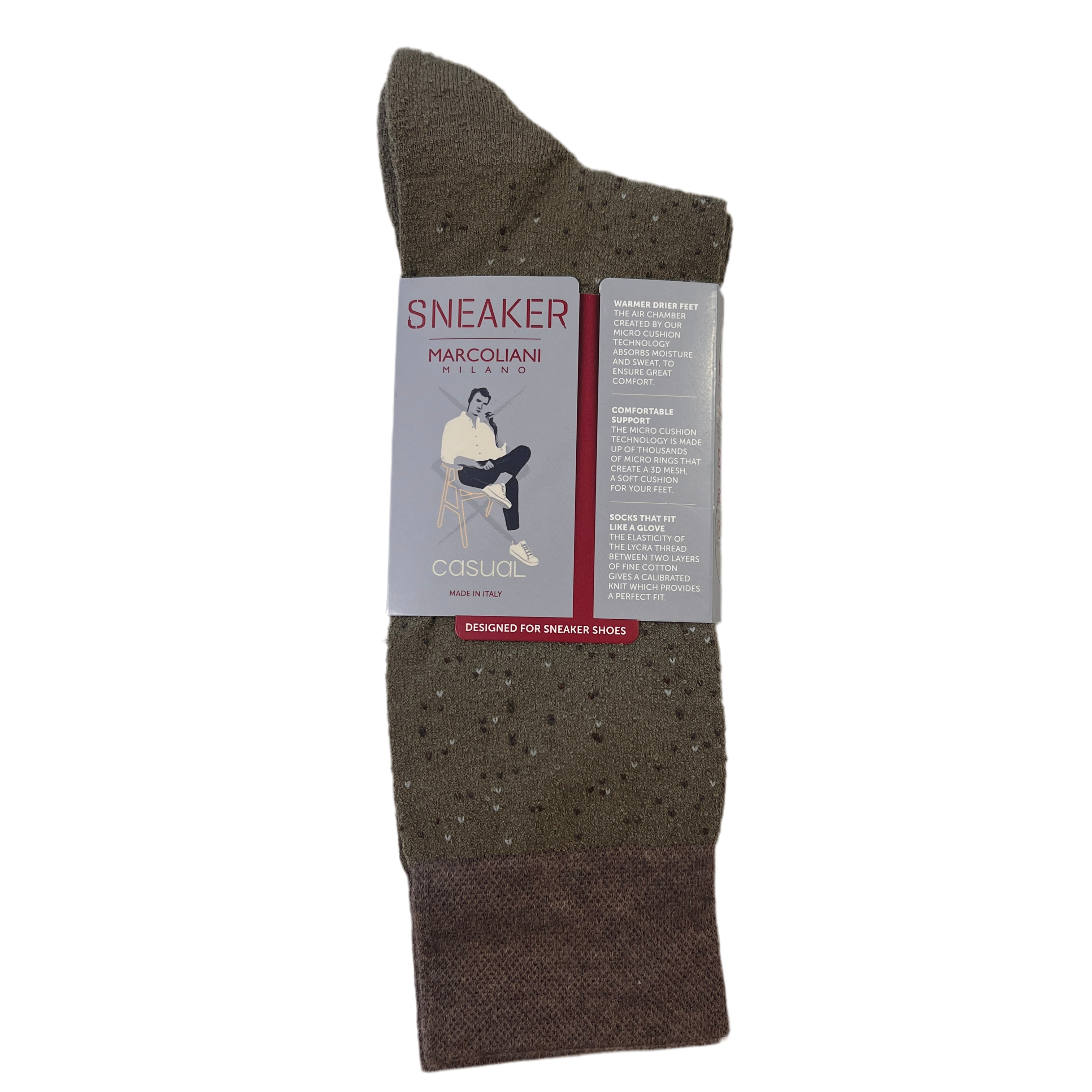 Marcoliani Casual Sneaker Sock-Tweed-Cappuccino