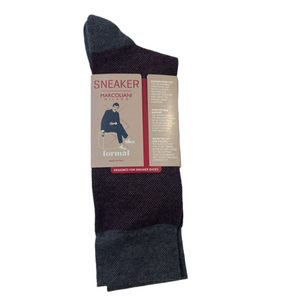 Marcoliani Formal Sneaker Sock-Birdseye-Flannel Plum