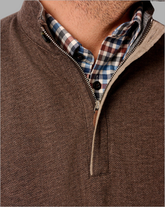 Johnnie-O Rubin Bone Quarter Zip-Bison