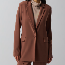 Joseph Ribkoff Straight Silky Knit Blazer-Toffee