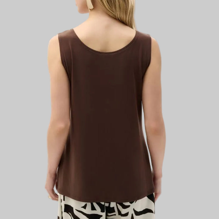 Joseph Ribkoff Silky Knit Scoop Neck Camisole-Mahogany