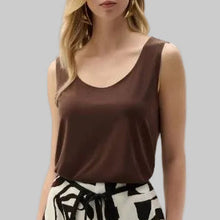 Load image into Gallery viewer, Joseph Ribkoff Silky Knit Scoop Neck Camisole-Mahogany
