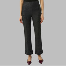 Load image into Gallery viewer, Joseph Ribkoff Heavy Knit Pull-On Flare Pants-Black/Grey
