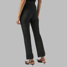 Load image into Gallery viewer, Joseph Ribkoff Heavy Knit Pull-On Flare Pants-Black/Grey
