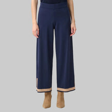 Load image into Gallery viewer, Joseph Ribkoff Sweater Knit Colour Block Culotte Pants-Indigo/Camel
