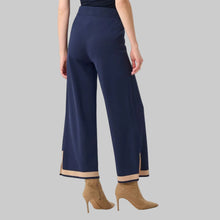 Load image into Gallery viewer, Joseph Ribkoff Sweater Knit Colour Block Culotte Pants-Indigo/Camel
