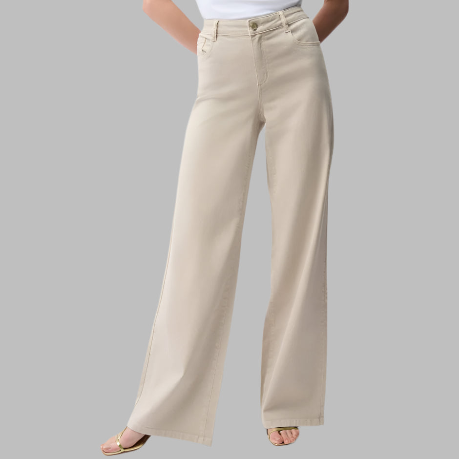 Joseph Ribkoff Goldie Classic Wide-Leg Stretch Denim Jeans-Moonstone