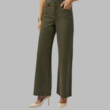 Load image into Gallery viewer, Joseph Ribkoff Goldie Classic Wide-Leg Stretch Denim Jeans-Avocado
