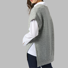Load image into Gallery viewer, Joseph Ribkoff Sweater Knit Sleeveless Tunic with Sequins-Grey
