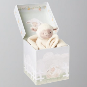 Elegant Baby Lovie Security Blanket with Gift Box-Lamb