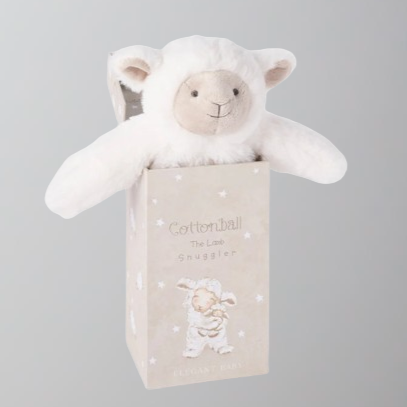 Elegant Baby Plush Snuggler Blanket with Gift Box-Cottonball Lamb