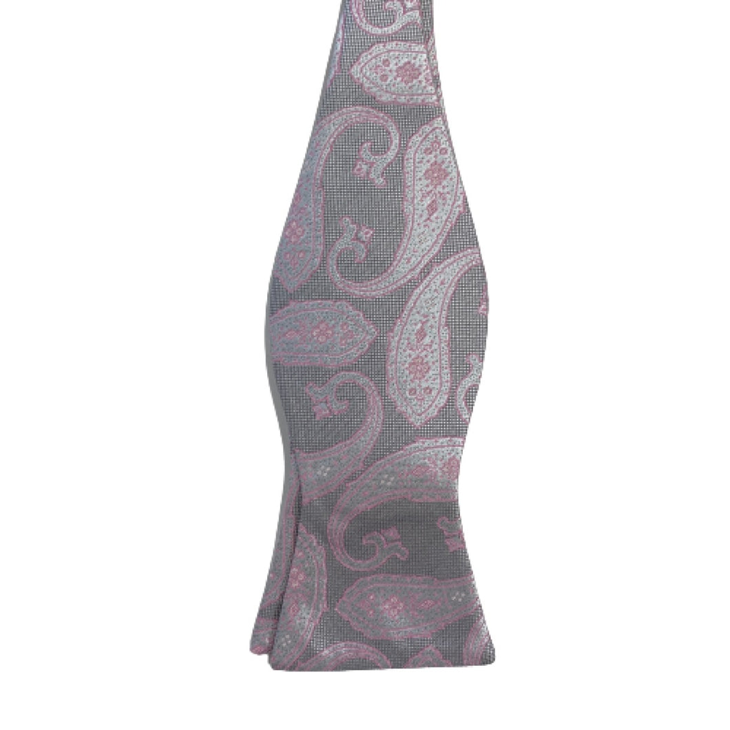 Geoff Nicholson Neckwear- Bow Tie- Pink Paisley