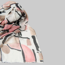 Load image into Gallery viewer, Joseph Ribkoff Viscose Abstract Print Scarf-Vanilla/Multi
