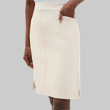 Load image into Gallery viewer, Joseph Ribkoff Melange Millennium A-Line Skirt With Pockets-Natural
