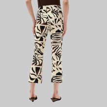 Load image into Gallery viewer, Joseph Ribkoff Millennium Tropical Print Flared Pull-On Pants-Beige/Multi
