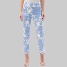 Load image into Gallery viewer, Joseph Ribkoff Millennium Printed Straight Pull-On Pants- Vanilla/Blue
