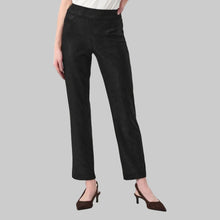 Load image into Gallery viewer, Joseph Ribkoff Foiled Silky Knit Straight Pull-On Pants-Black
