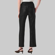 Load image into Gallery viewer, Joseph Ribkoff Foiled Silky Knit Straight Pull-On Pants-Black
