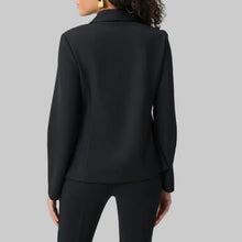 Load image into Gallery viewer, Joseph Ribkoff Scuba Crepe Fitted Blazer With Statement Buttons-Black
