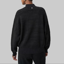Load image into Gallery viewer, Joseph Ribkoff Sweater Knit Mock-Neck Cocoon Sweater-Black
