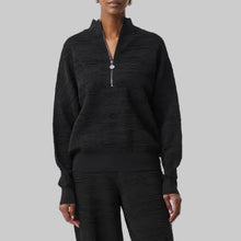 Load image into Gallery viewer, Joseph Ribkoff Sweater Knit Mock-Neck Cocoon Sweater-Black
