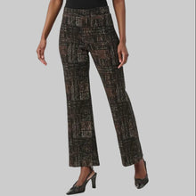 Load image into Gallery viewer, Joseph Ribkoff Plaid Knit Flared Pants-Black/Multi
