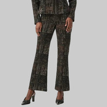 Load image into Gallery viewer, Joseph Ribkoff Plaid Knit Flared Pants-Black/Multi
