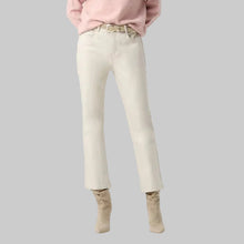 Load image into Gallery viewer, Joseph Ribkoff Classic Straight Leg Metallic Jeans-Champagne
