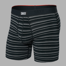 Load image into Gallery viewer, SAXX Vibe Xtra Soft Comfort Boxer Brief Fly-Black Coast Stripe
