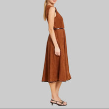 Load image into Gallery viewer, Dolce Cabo Suede Dress with Belt- Rust
