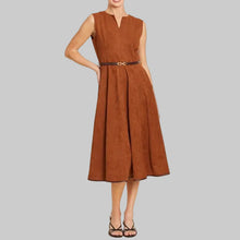 Load image into Gallery viewer, Dolce Cabo Suede Dress with Belt- Rust
