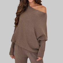 Load image into Gallery viewer, Milio Milano Asymmetrical Sweater-Dark Mocha
