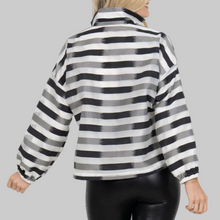 Load image into Gallery viewer, Emily McCarthy Long-Sleeve Poppy- Truffle Stripe
