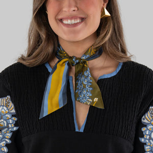 Emily McCarthy Silk Scarf- Bluebonnet