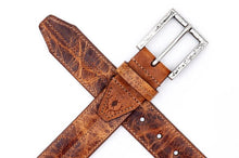 Load image into Gallery viewer, Martin Dingman Austin Italian Leather Belt- Old Saddle
