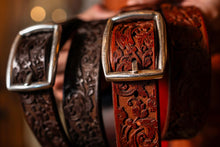 Load image into Gallery viewer, Martin Dingman Artisan Laser Engraved Belt-Walnut
