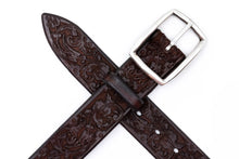 Load image into Gallery viewer, Martin Dingman Artisan Laser Engraved Belt-Walnut
