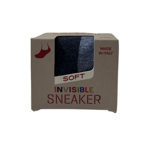 Marcoliani Invisible Touch Sneaker Sock-Denim Blue Bicolor