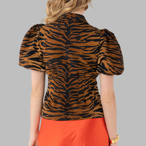 Emily McCarthy Britt Top-Tiger Jacquard