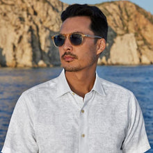 Load image into Gallery viewer, David Donahue Short Sleeve Sport Shirt- White Paisley
