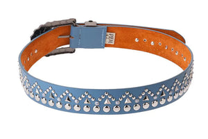 Muchette Lazaro Studded Belt- Turquoise/Blue