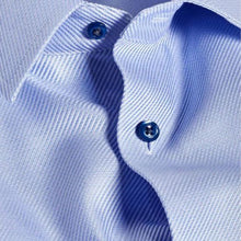 Load image into Gallery viewer, David Donahue Dress Shirt-Trim Fit- Blue Heavy Twill
